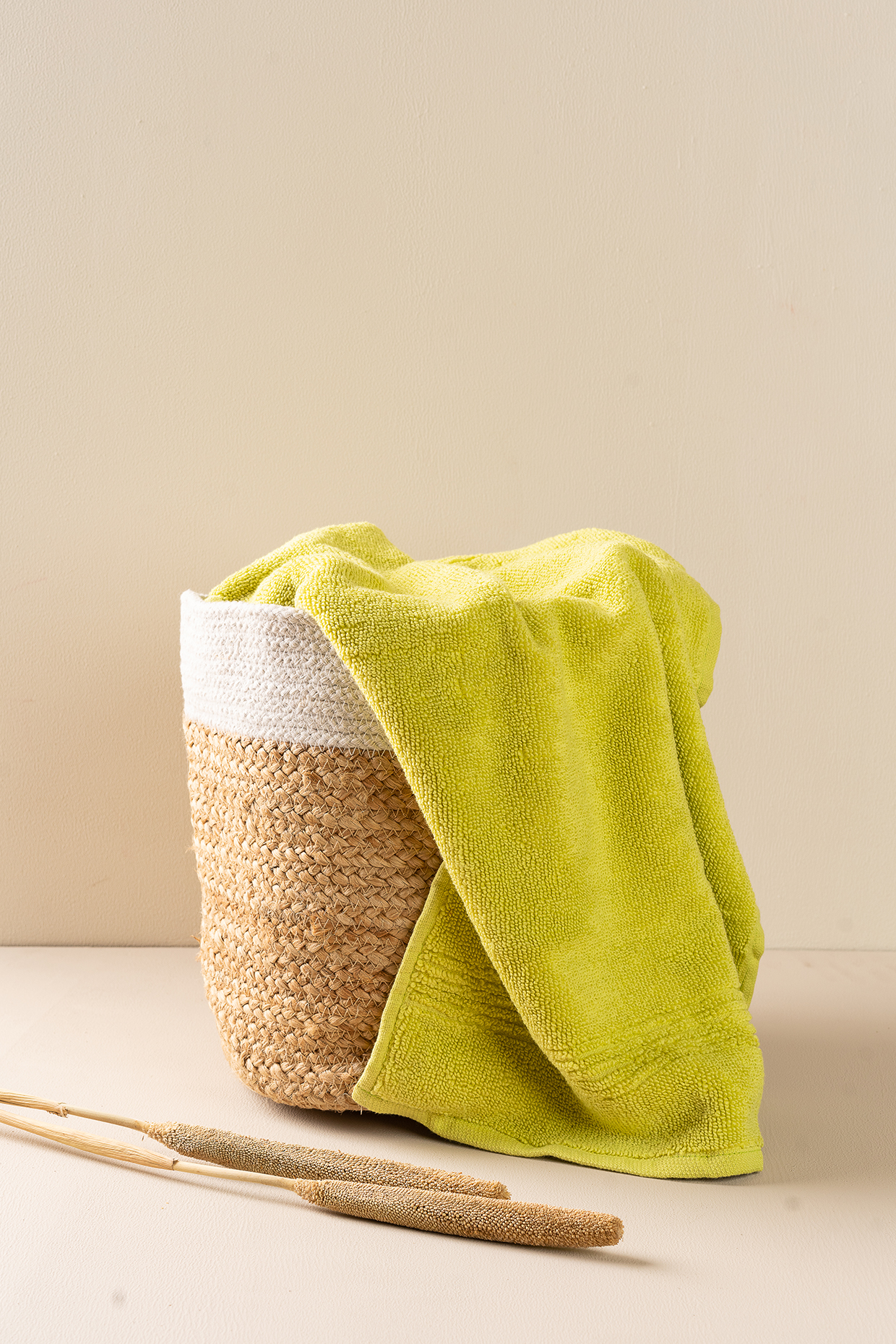 Lime Green Towels (Set of 8) by By ADAB at Pernia's Pop Up Shop