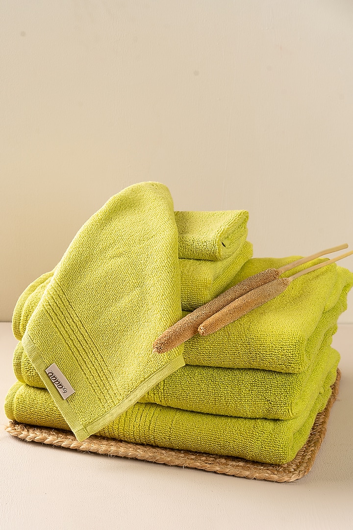 Lime Green Large Bath Towels by By ADAB at Pernia's Pop Up Shop