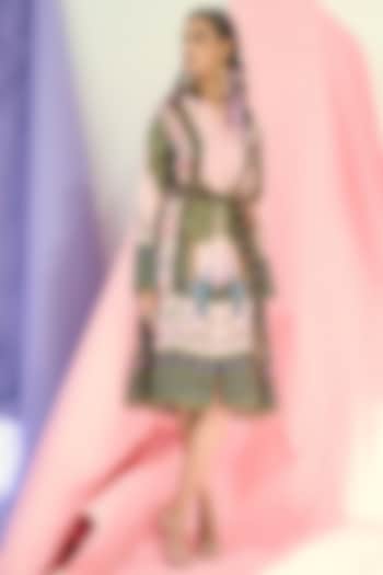 Emerald & Pink Printed Tunic by Limerick By Abirr N' Nanki at Pernia's Pop Up Shop