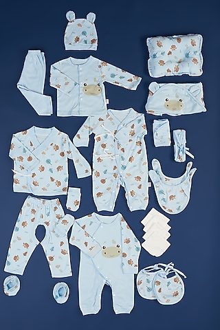 Blue Cotton Baby Hamper by Little Surprise Box