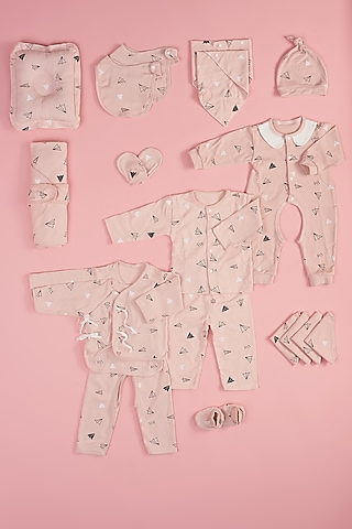 Peach Cotton Baby Hamper (0-12 Months) by Little Surprise Box