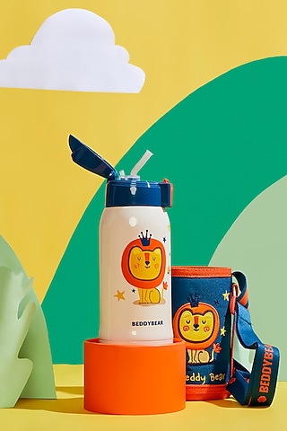 White Stainless Steel Water Bottle by Little Surprise Box