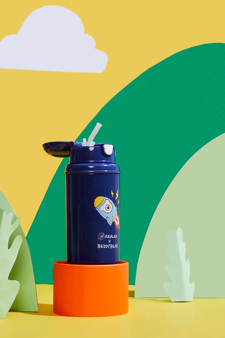 Blue Stainless Steel Water Bottle by Little Surprise Box at Pernia's Pop Up Shop