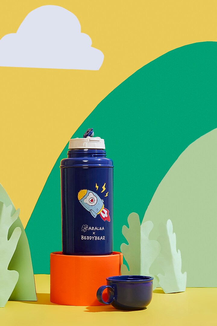 Blue Stainless Steel Water Bottle by Little Surprise Box at Pernia's Pop Up Shop