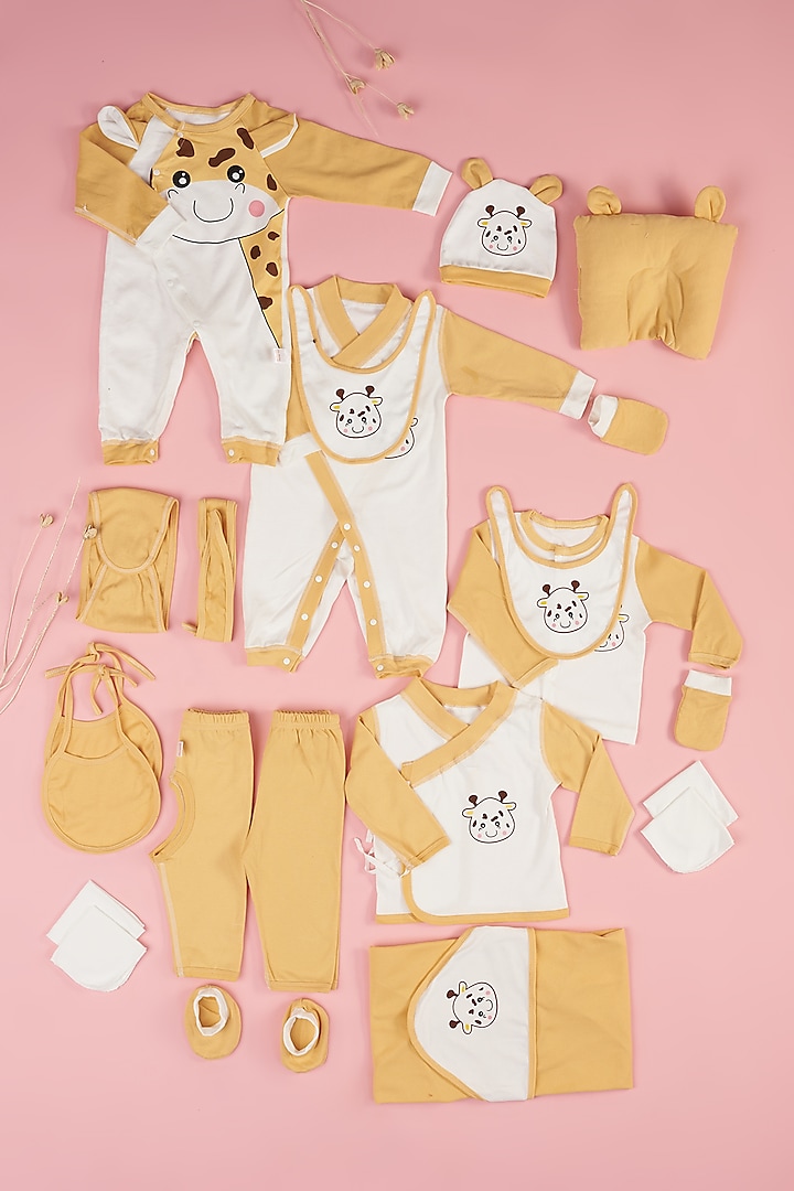 Yellow Cotton Baby Hamper (0-6 Months) by Little Surprise Box