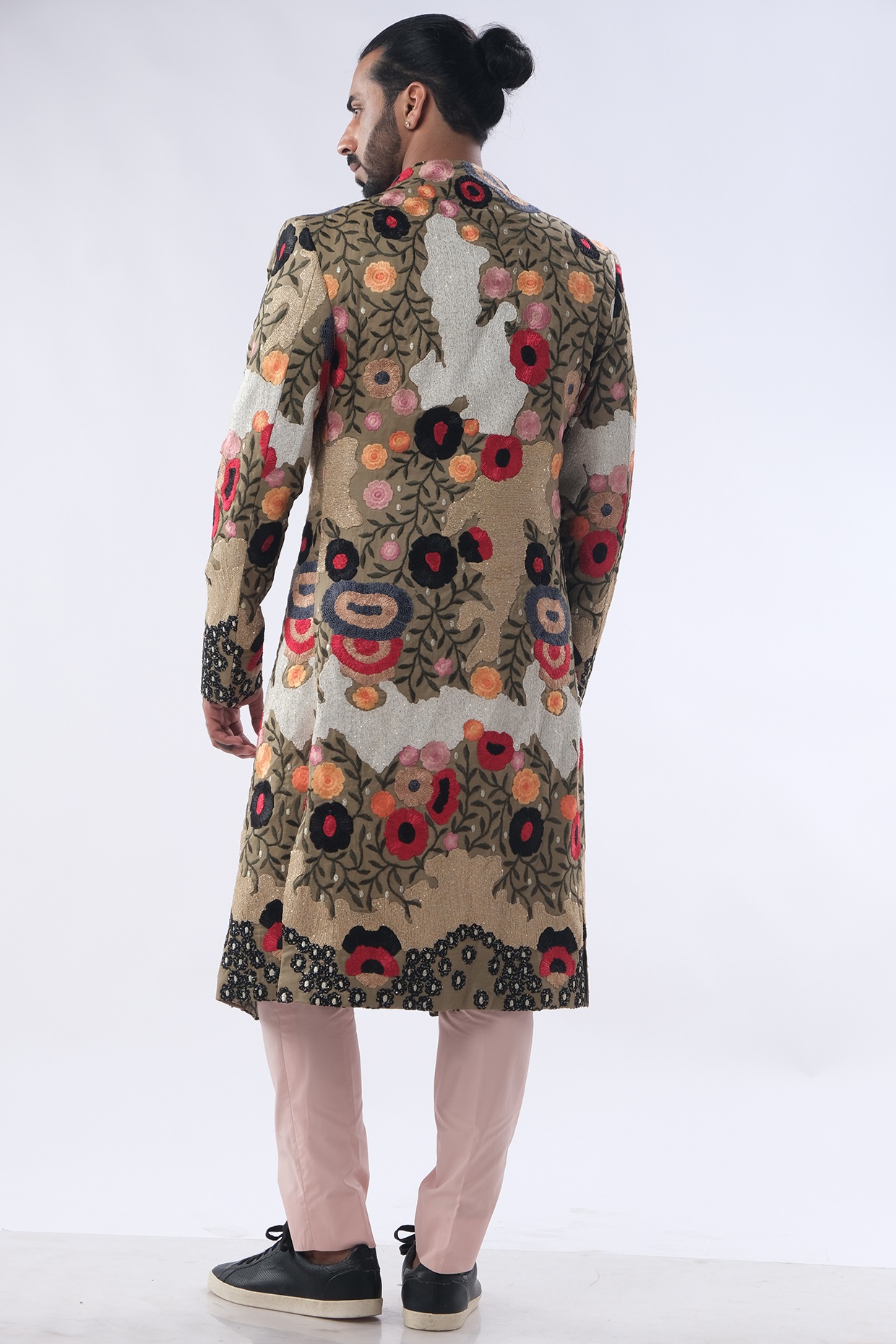 floral embroidered coat