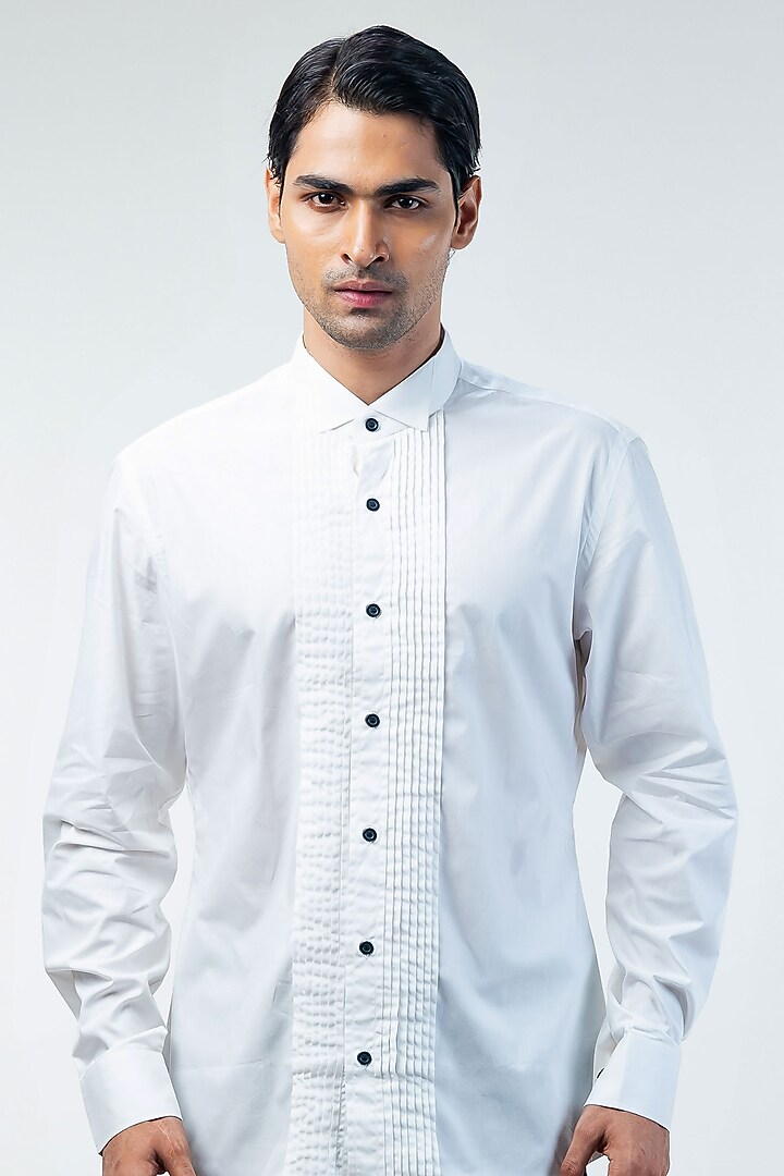 Dark Grey Cupro Hand Embroidered Tuxedo Set by Kommal Sood at Pernia's Pop Up Shop