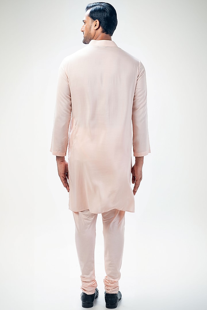 Rose Pink Cotton Silk Kurta Set by Kommal Sood at Pernia's Pop Up Shop