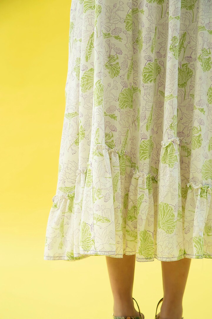 White Hand Embroidered Maxi Summer Dress by Label Meesa at Pernia's Pop Up Shop