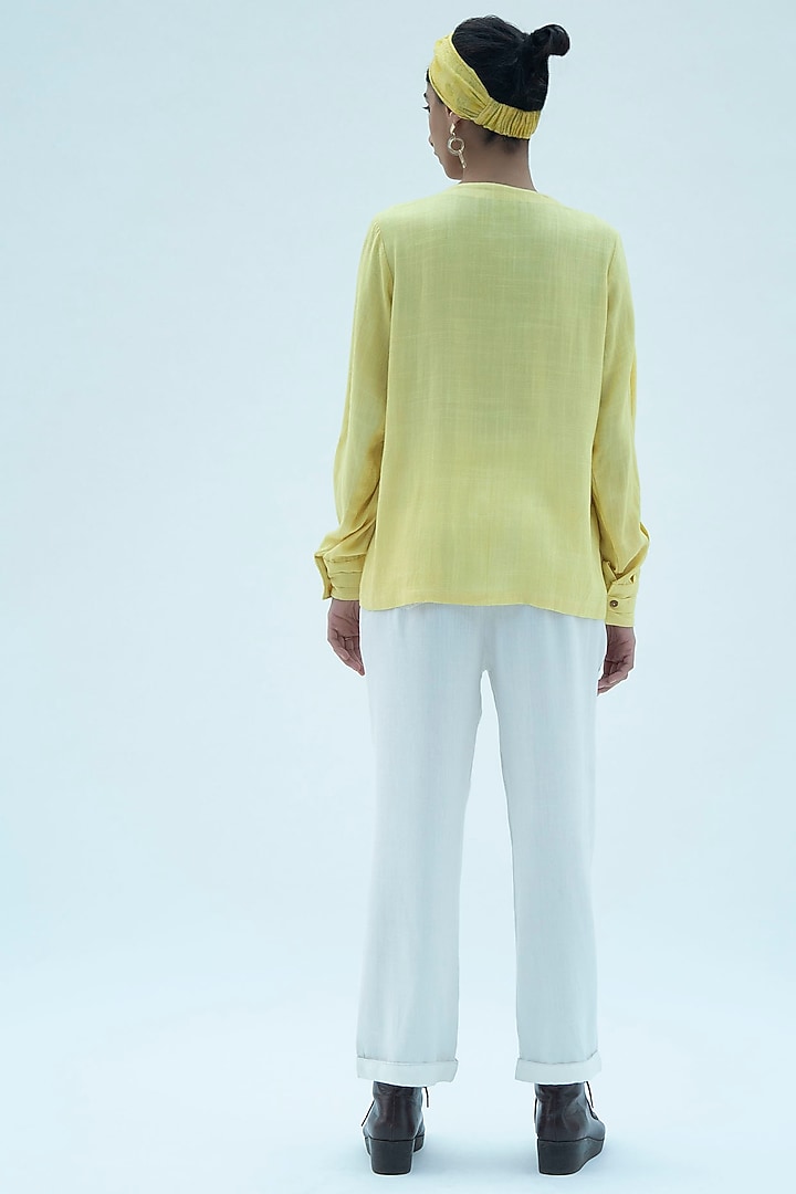 Yellow Iris Shirt by Label Meesa at Pernia's Pop Up Shop