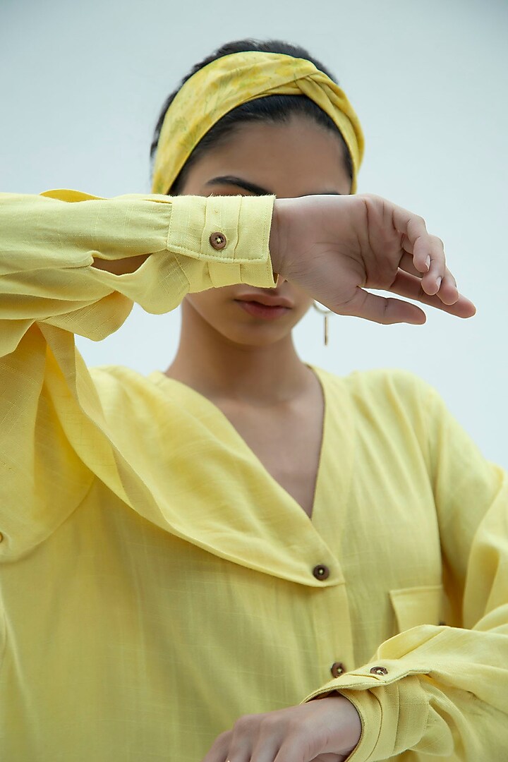 Yellow Iris Shirt by Label Meesa at Pernia's Pop Up Shop