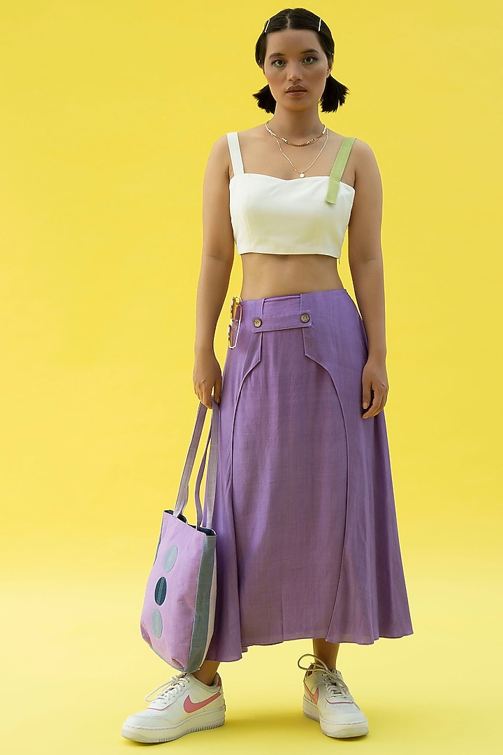 Cherry Blossom Purple Skirt by Label Meesa at Pernia's Pop Up Shop