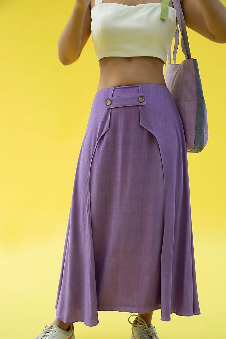 Cherry Blossom Purple Skirt by Label Meesa at Pernia's Pop Up Shop