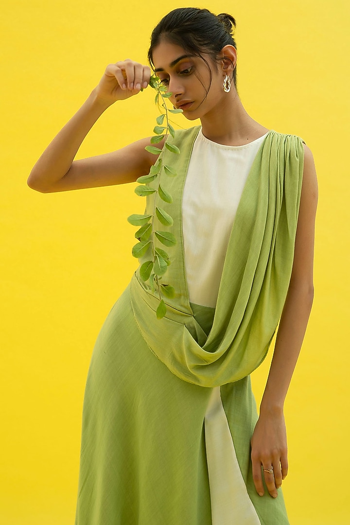 green lettuce dress Lettuce Green Asymmetrical Dress Design by Label Meesa at Pernia's Pop Up  Shop 2026