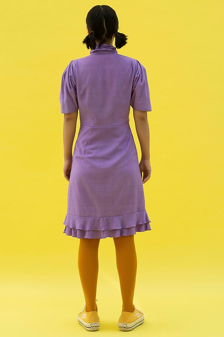 Cherry Blossom Purple Pleated Summer Dress by Label Meesa at Pernia's Pop Up Shop