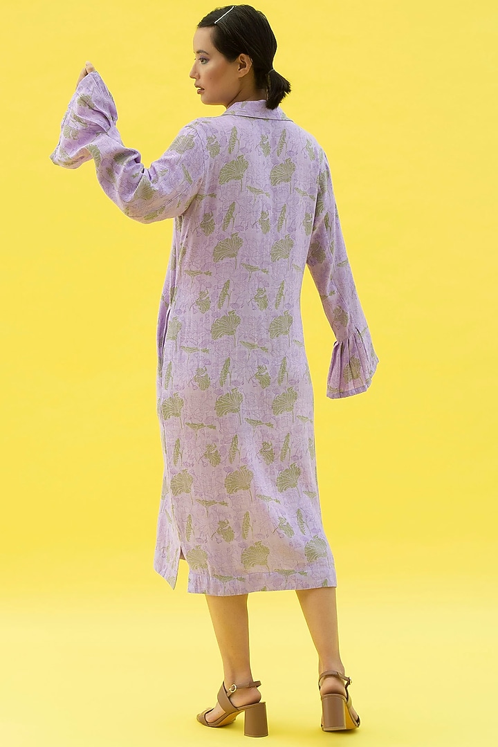 Cherry Blossom Purple Printed Summer Summer Dress by Label Meesa at Pernia's Pop Up Shop