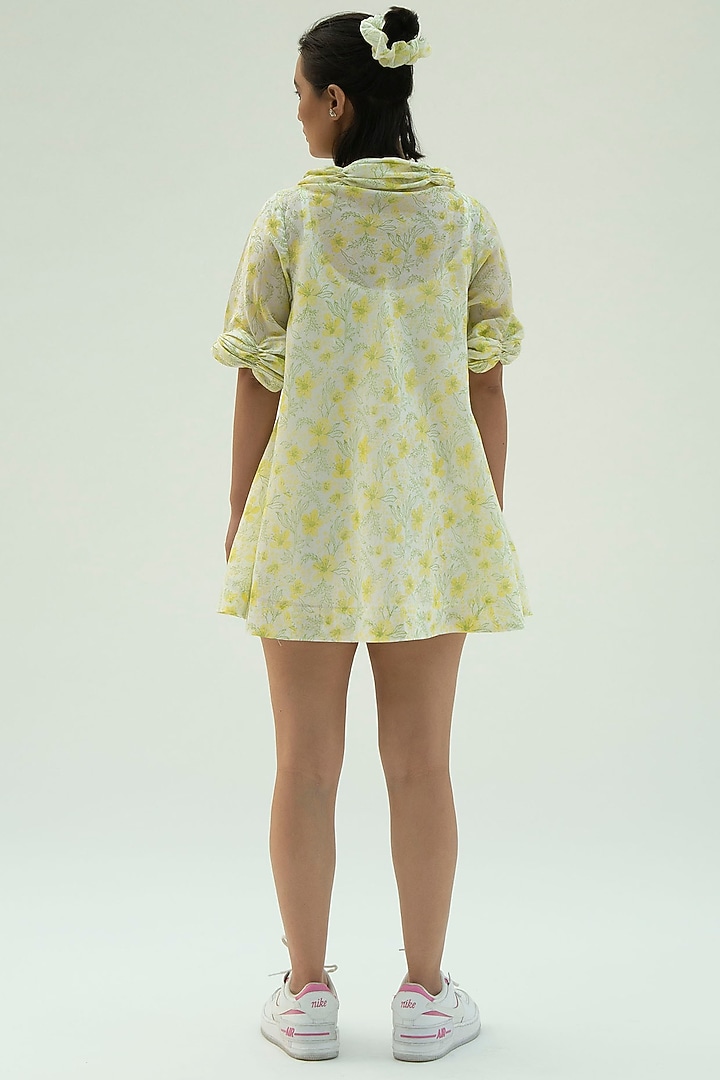 White Block Printed Summer Dress With Inner by Label Meesa at Pernia's Pop Up Shop