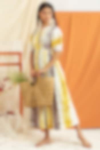 Multi-Colored Printed Midi Summer Dress by Label Meesa at Pernia's Pop Up Shop