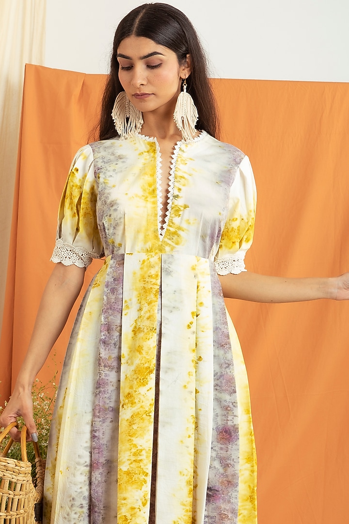 Multi-Colored Printed Midi Summer Dress by Label Meesa at Pernia's Pop Up Shop