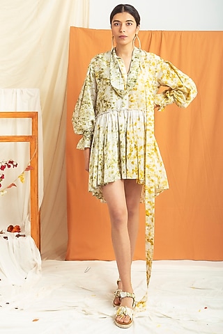 Multi-Coloured Printed Mini Dress by Label Meesa