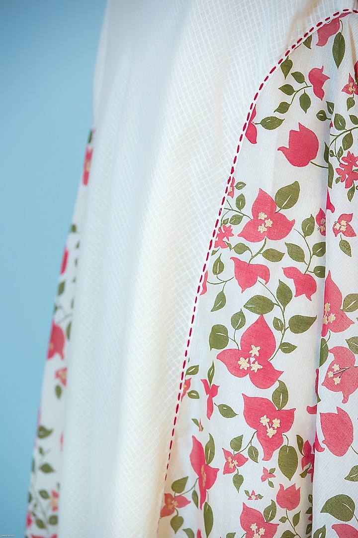 Off-White Printed Summer Dress by Label Meesa at Pernia's Pop Up Shop