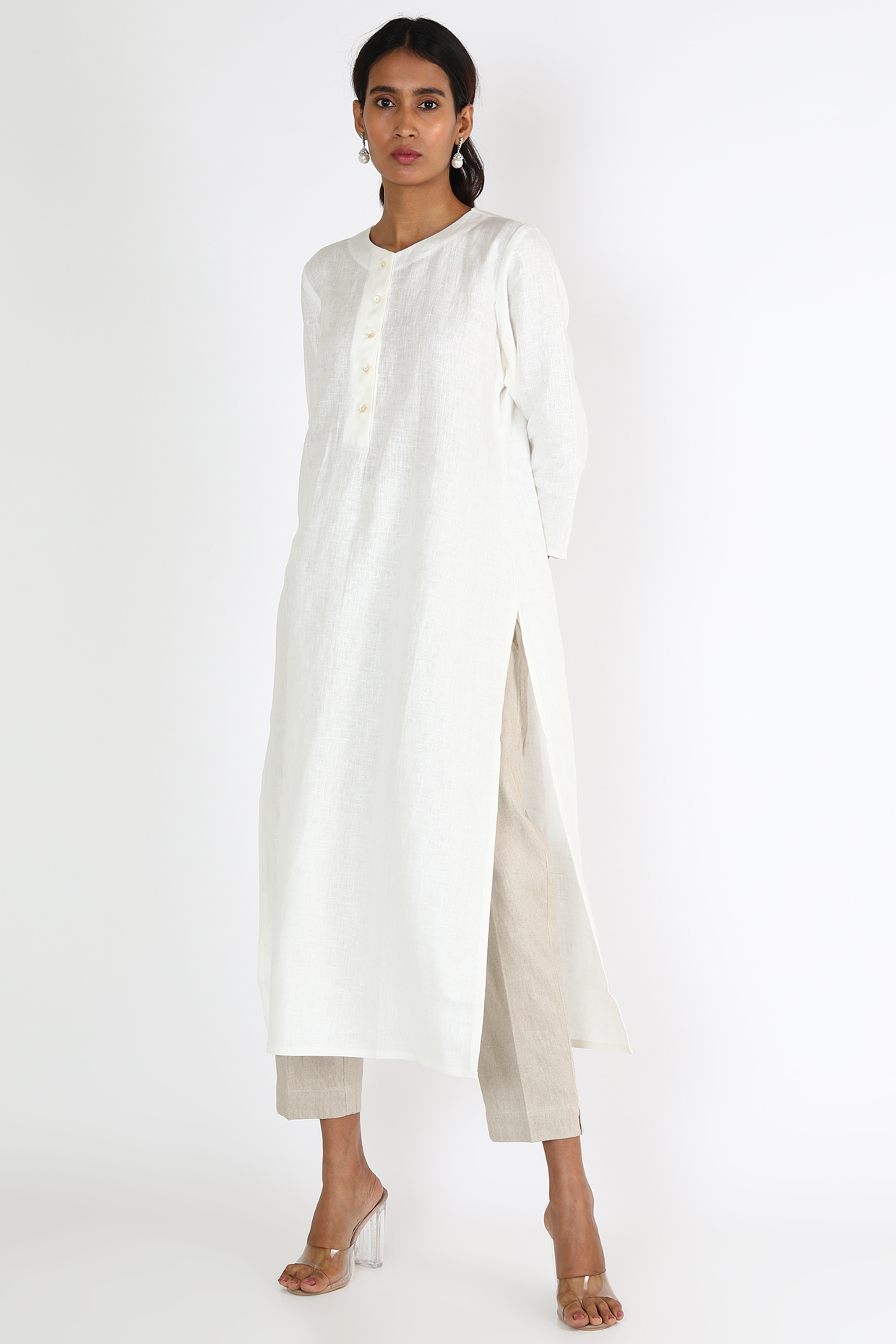 White Linen Tunic by Linen And Linens at Pernia's Pop Up Shop