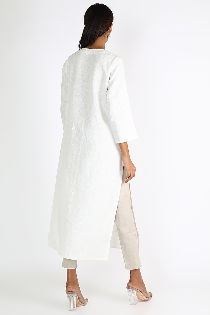 White Linen Tunic by Linen And Linens at Pernia's Pop Up Shop
