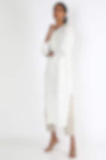 Off White Linen Trouser Pants by Linen And Linens