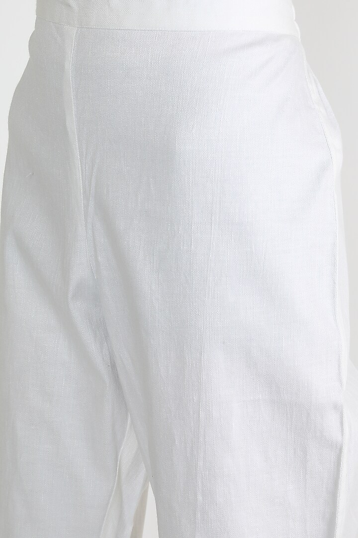 White Linen Pants by Linen And Linens at Pernia's Pop Up Shop