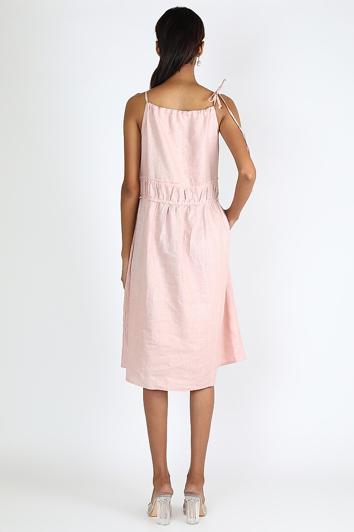 Blush Pink Skater Summer Dress by Linen And Linens at Pernia's Pop Up Shop