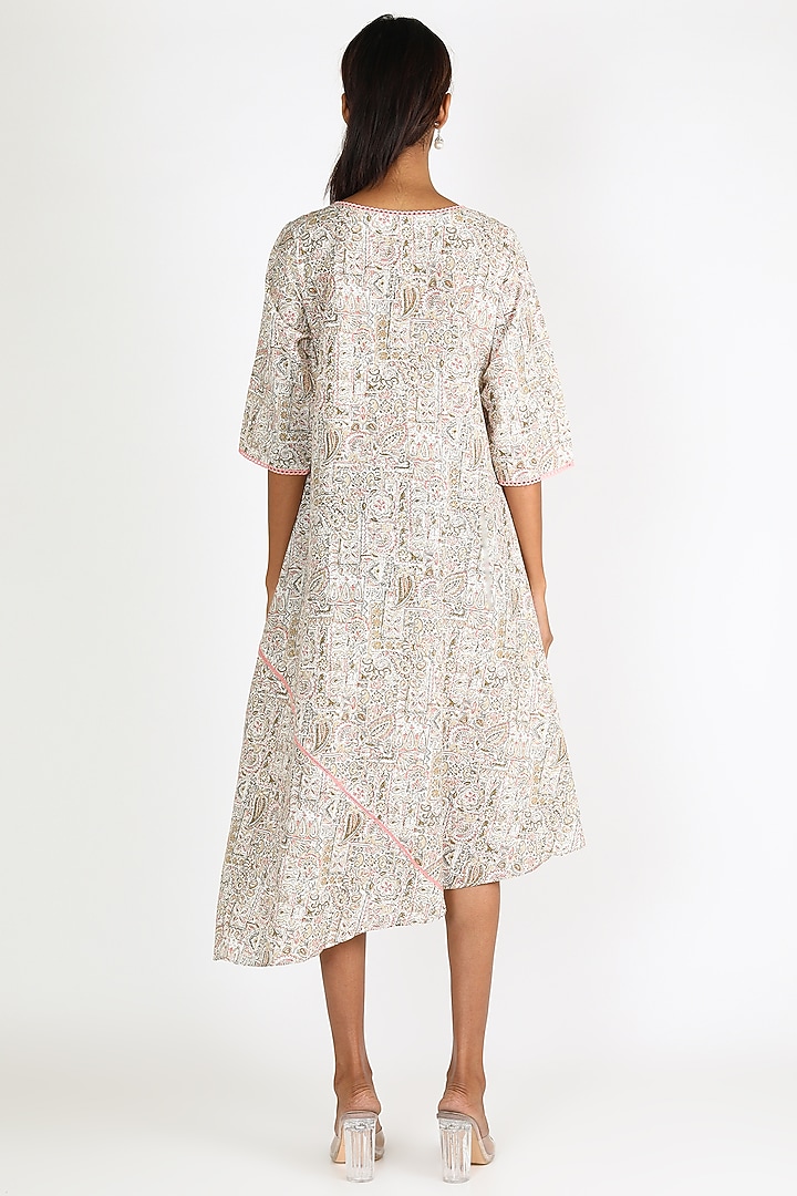Multi Colored Printed Summer Dress by Linen And Linens at Pernia's Pop Up Shop