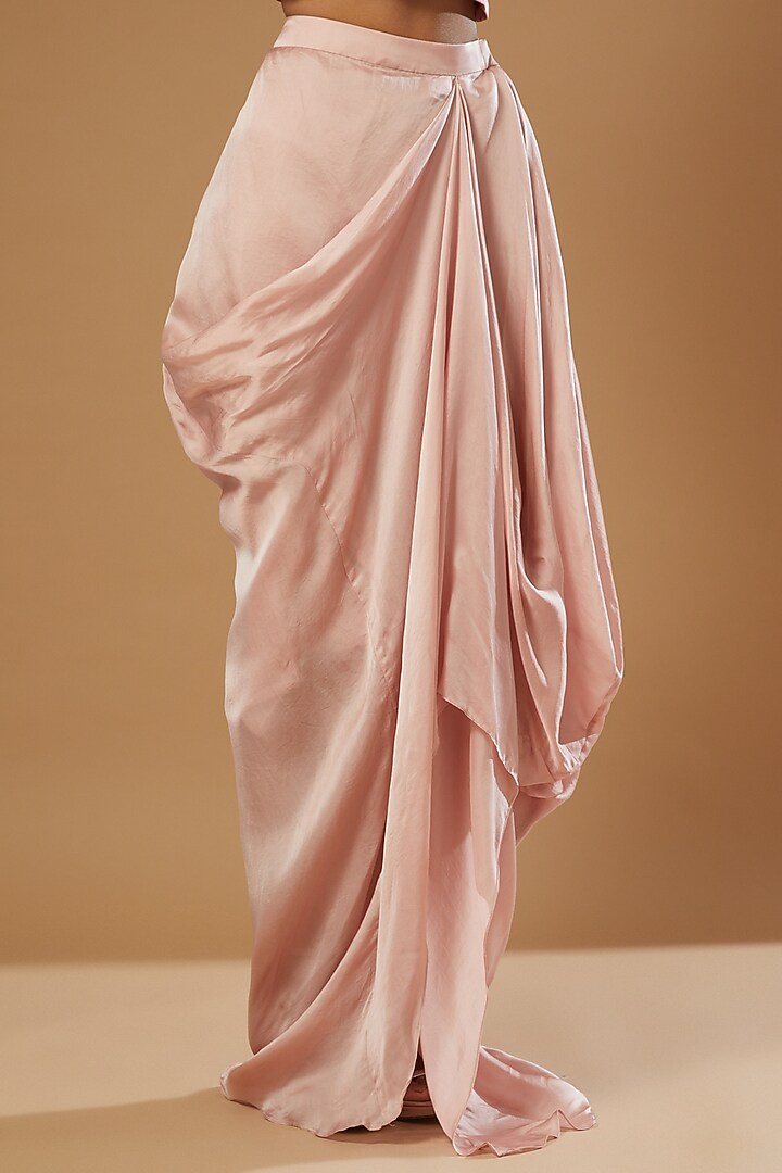 Pink Organza Skirt Set by Label Muskan Agarwal at Pernia's Pop Up Shop