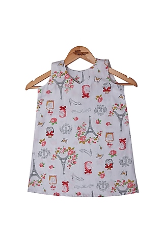 White Printed Night Wear