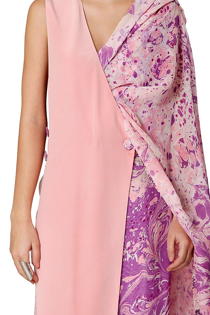 Purple Digital Printed Jacket by Limerick By Abirr N' Nanki at Pernia's Pop Up Shop
