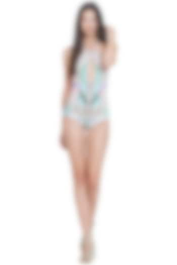 Multi-Coloured Printed Monokini by Limerick By Abirr N' Nanki at Pernia's Pop Up Shop