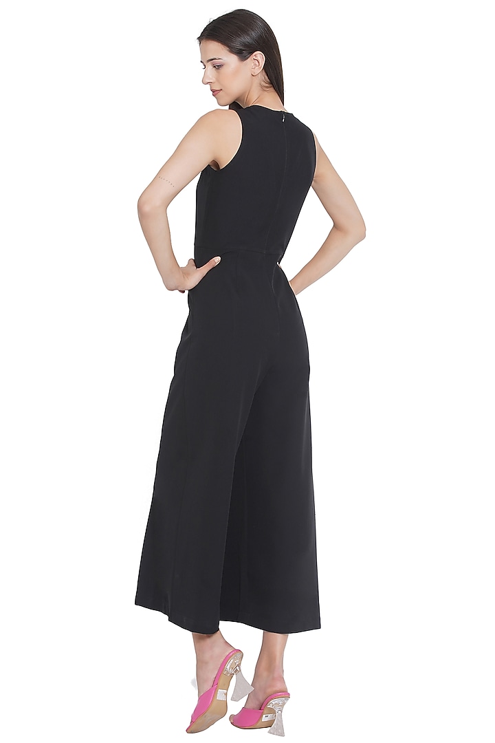 Black Banana Crepe Jumpsuit by Limerick By Abirr N' Nanki at Pernia's Pop Up Shop