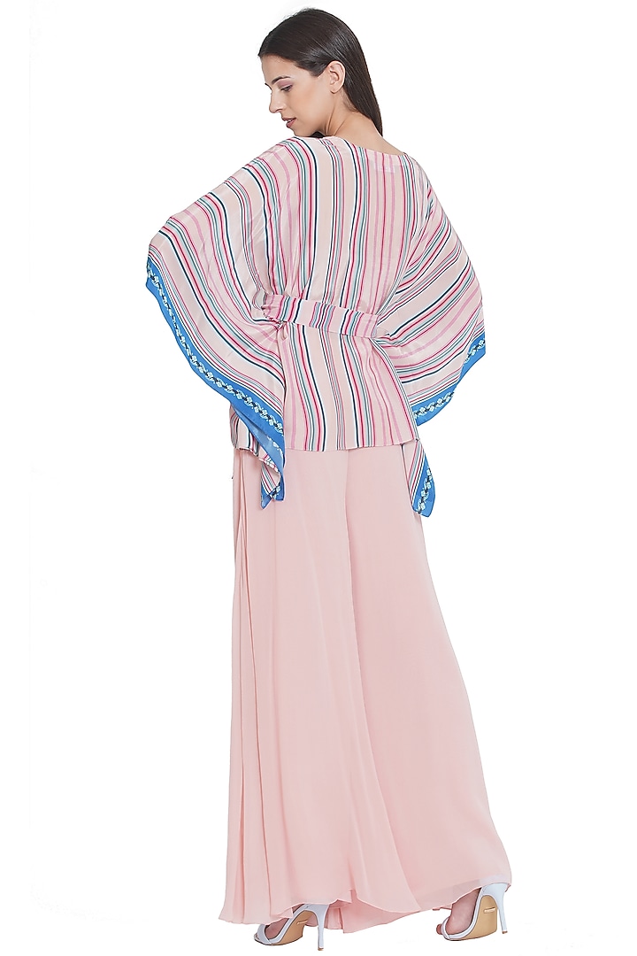 Pink Printed Kaftan Top by Limerick By Abirr N' Nanki at Pernia's Pop Up Shop