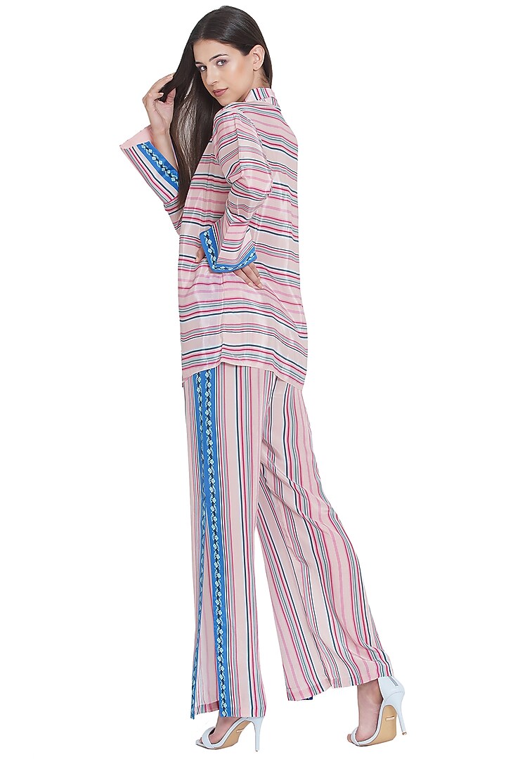 Pink Printed Shirt by Limerick By Abirr N' Nanki at Pernia's Pop Up Shop
