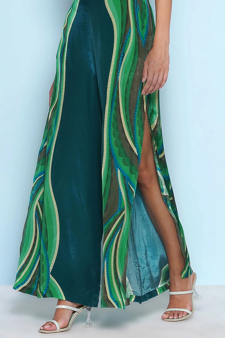 Multi-Colored Crepe Printed Pants by Limerick By Abirr N' Nanki at Pernia's Pop Up Shop