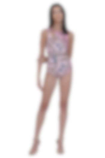 Multi-Colored Spandex Placement Printed Monokini by Limerick By Abirr N' Nanki at Pernia's Pop Up Shop