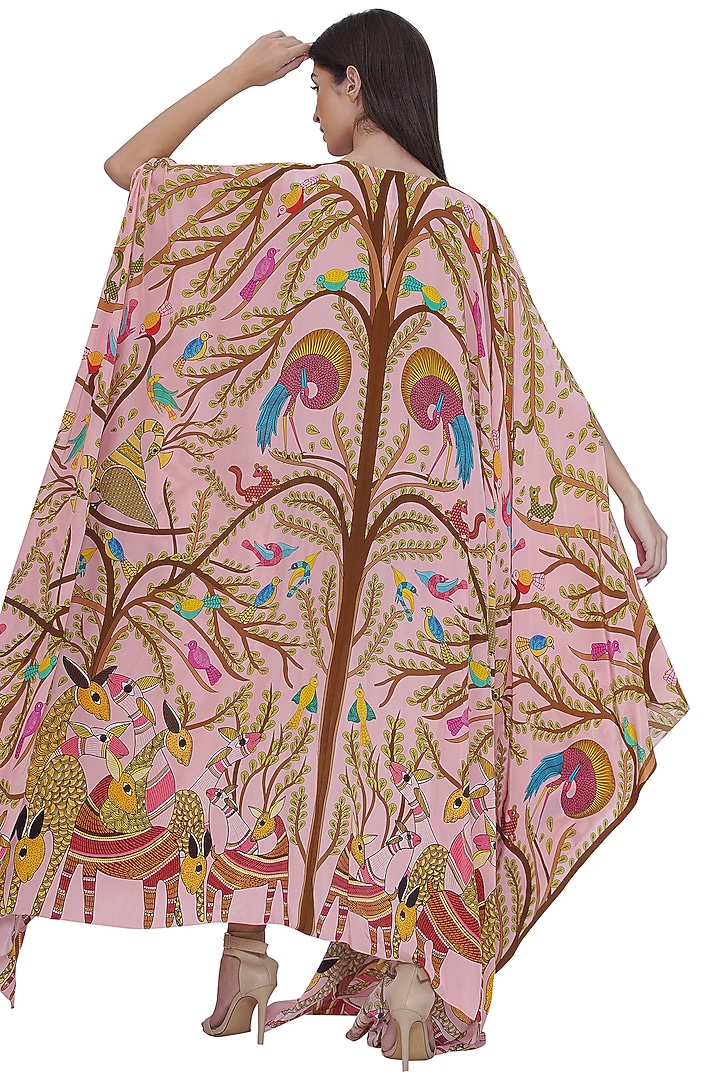 Multi-Colored Crepe Printed Cape by Limerick By Abirr N' Nanki at Pernia's Pop Up Shop