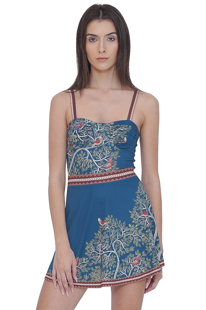 Multi-Colored Spandex Ruched Monokini by Limerick By Abirr N' Nanki at Pernia's Pop Up Shop