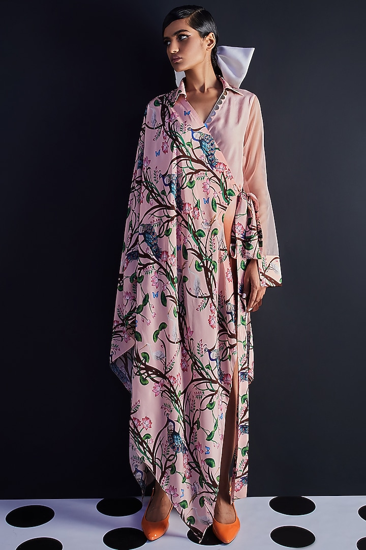 Blue Kaftan Style Wrap Summer Dress by Limerick By Abirr N' Nanki at Pernia's Pop Up Shop