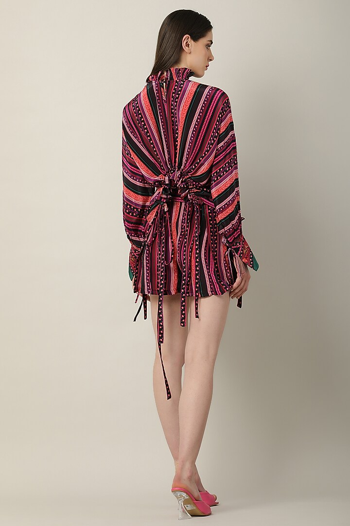 Multi-Colored Crepe Printed Shorts by Limerick By Abirr N' Nanki at Pernia's Pop Up Shop