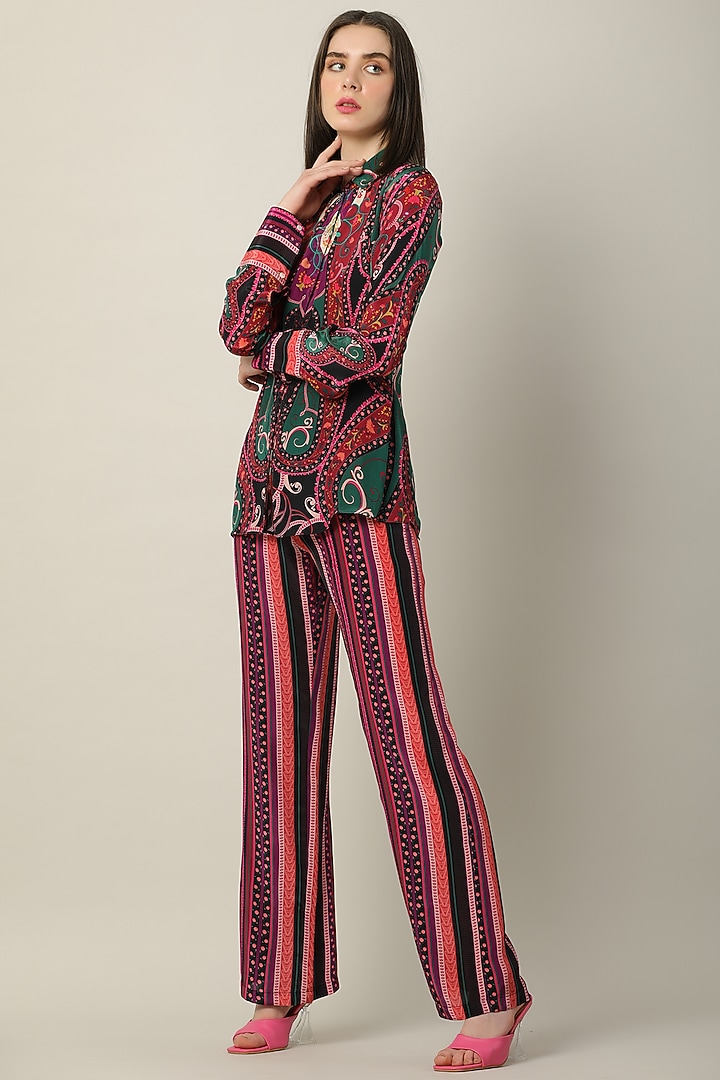 Multi-Colored Crepe Printed Shirt by Limerick By Abirr N' Nanki at Pernia's Pop Up Shop