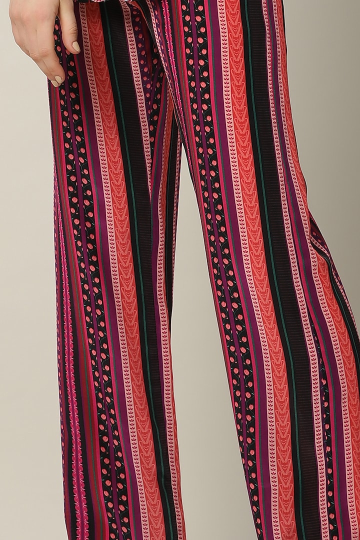 Multi-Colored Crepe Printed Pants by Limerick By Abirr N' Nanki at Pernia's Pop Up Shop