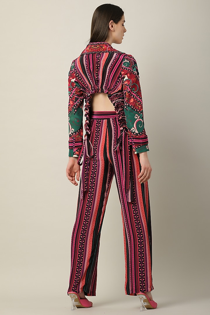 Multi-Colored Crepe Printed Jacket by Limerick By Abirr N' Nanki at Pernia's Pop Up Shop