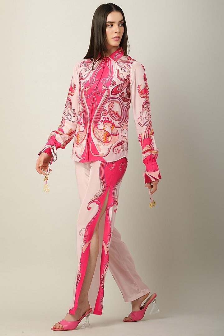 Multi-Colored Crepe Printed Shirt by Limerick By Abirr N' Nanki at Pernia's Pop Up Shop