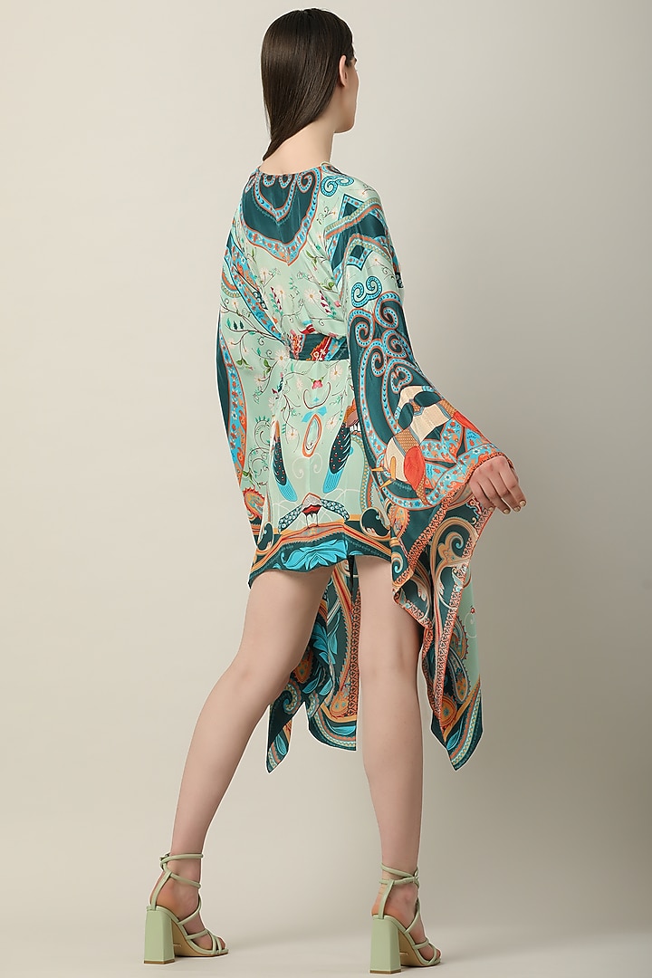 Multi-Colored Crepe Printed Kaftan Summer Dress by Limerick By Abirr N' Nanki at Pernia's Pop Up Shop