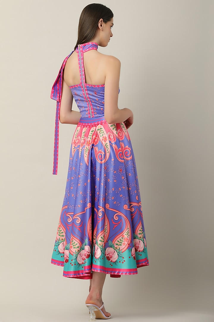 Purple Silk Printed Top by Limerick By Abirr N' Nanki at Pernia's Pop Up Shop